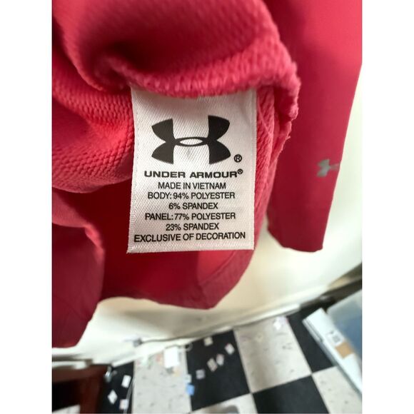 Under Armour Womens Pink ColdGear 1/4 Zip Semi-Fitted Mock Neck  Small Activewea - Picture 4 of 5